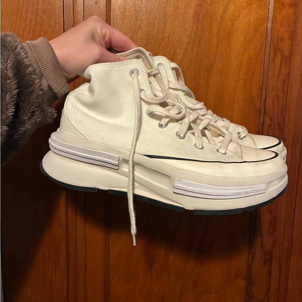 Converse Run Star Legacy Cream High-Top Sneakers - Picture 4 of 6